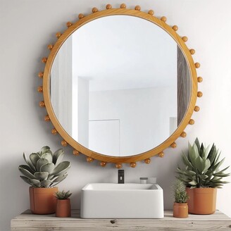 Premier Housewares Cassini Gold Finish Iron LED Table Mirror