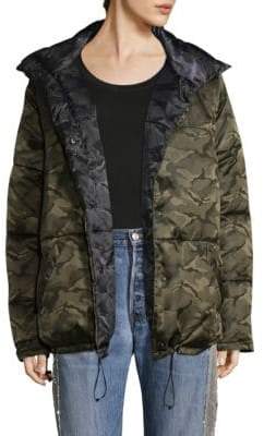 KENDALL + KYLIE Reversible Camo Puffer Jacket