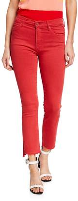 Mother The Insider Crop Step Fray Skinny Jeans