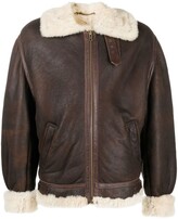 Thumbnail for your product : A.N.G.E.L.O. Vintage Cult 1990s Sheepskin Zipped Jacket