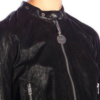 Diesel Jacket L-lyssa-g Style Biker Jacket In Leather With Zip