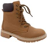 Thumbnail for your product : SNJ Women's Combat Lace Up Padded Cuff High Top Hiking Work Shoes Ankle Short Boot US Camel