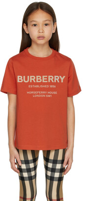 Burberry Kids Orange Horseferry T-Shirt