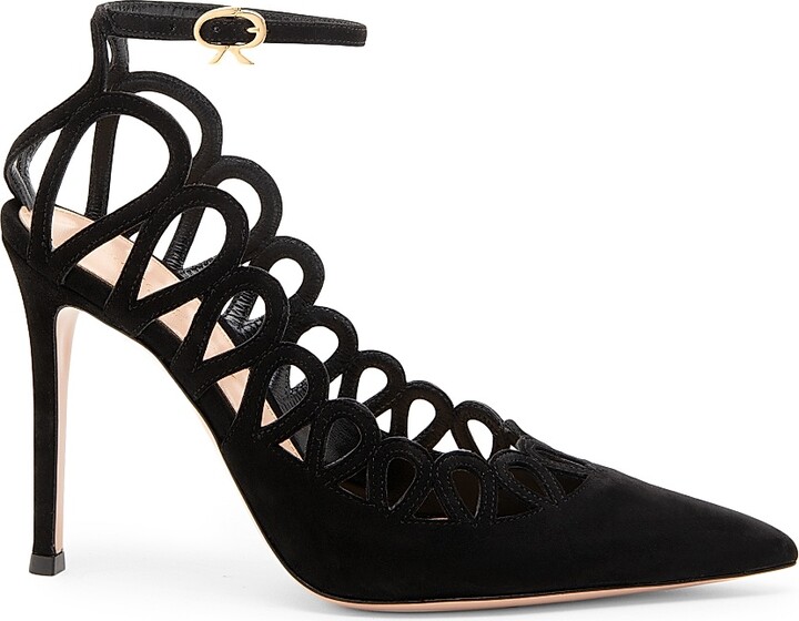 Gianvito Rossi Women's 105MM Suede Pumps - Black - Size 6