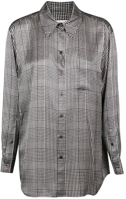 Burberry Checked Long-Sleeve Shirt - ShopStyle Tops