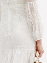 Thumbnail for your product : Erdem Sandra Floral-embroidered Lace Midi Dress - White
