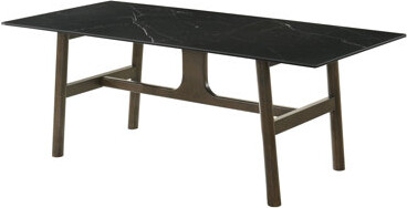 One Allium Way Destin Ceramic & Walnut Finish Dining Table