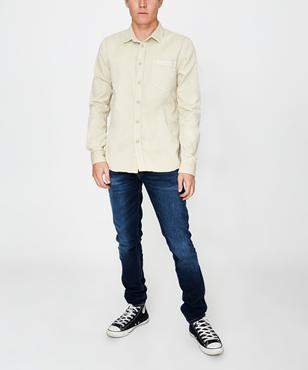Nudie Jeans Henry Pigment Dyed Long Sleeve Shirt Sand