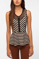 Thumbnail for your product : Urban Outfitters Pins and Needles Stripes and Mesh Peplum Tank Top