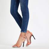 Thumbnail for your product : River Island Orange barely there square toe sandals