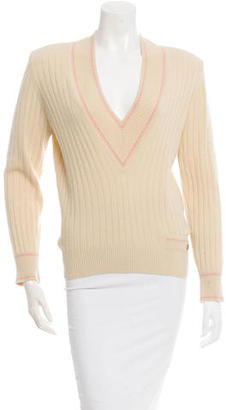 Chanel Cashmere V-Neck Sweater