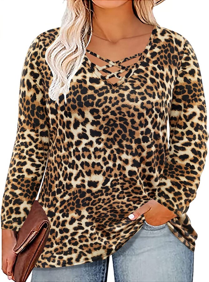 Leopard Print Skirt Plus Size