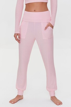 Forever 21 Women's Foldover Lounge Pants in Light Pink Large - ShopStyle