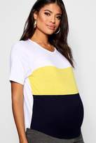 Thumbnail for your product : boohoo Maternity Colour Block Oversized Basic Tee