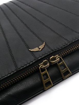 Zadig & Voltaire Rock leather clutch bag