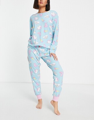 Ladies Frenchicorn French Bulldog x Unicorn Shorts Pyjama Set ~ UK 8-22