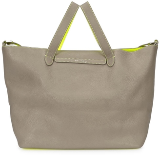 Meli-Melo Thela large taupe leather tote