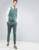 Thumbnail for your product : ASOS DESIGN Wedding Skinny Vest In Pine Green