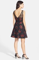 Thumbnail for your product : Betsey Johnson Dot Overlay Fit & Flare Dress