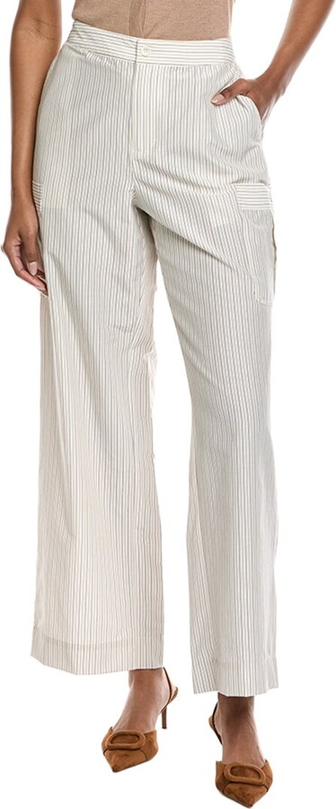 Frame Denim The Stripe Silk-Blend Utility Pant