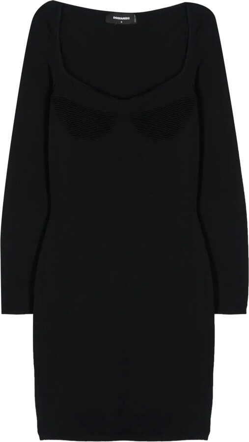 DSQUARED2 Knitted Crepe Mini Dress