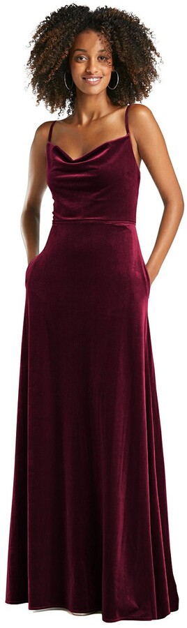 red dresses with pockets