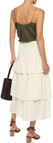 Thumbnail for your product : Theory Tiered Linen Midi Skirt