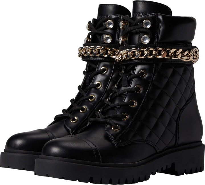 Black Ankle Boots Gold Chain | ShopStyle