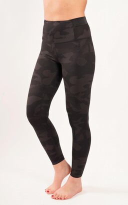 Yogalicious - Women's Lux Camo Ankle Legging with Supportive Waistband -  Camo Olive - X Large - ShopStyle