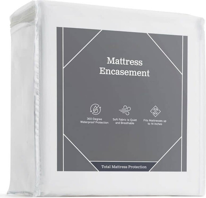 Linenspa Jersey Encasement Cal King Polyester Waterproof, Bed Bug and Dust Mite Protection, Hypoallergenic Mattress Protector