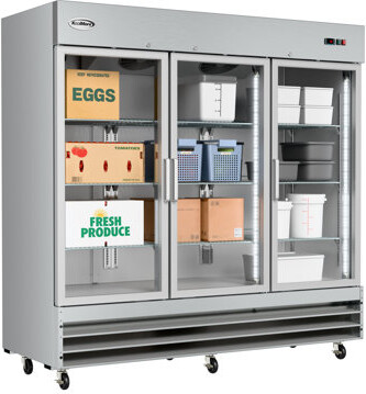 KoolMore 81 in. Three-Door Commercial Reach-In Refrigerator - 72 Cu Ft. RIR-3D-GD