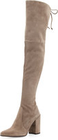 Thumbnail for your product : Stuart Weitzman Highstreet Suede Over-The-Knee Boot, Praline