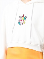 Thumbnail for your product : Ireneisgood Unicorn-Patch Cropped Hoodie