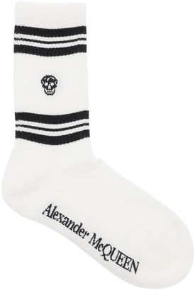Alexander McQueen Sport Stripe Skull Socks
