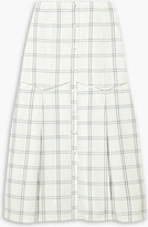 Tamala pleated checked linen and 
