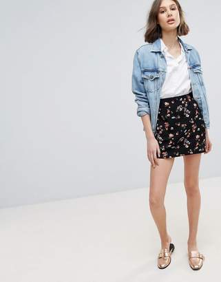 Oasis Floral Jacquard Mini Skirt