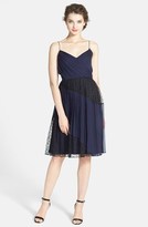 Thumbnail for your product : Jill Stuart Jill Lace Detail Chiffon Fit & Flare Dress