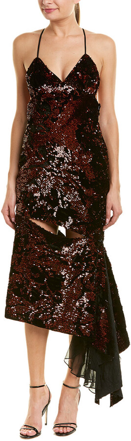 milly slip sequin dress