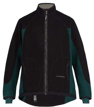 And Wander - Air Two Tone Wool Blend Fleece Jacket - Mens - Black
