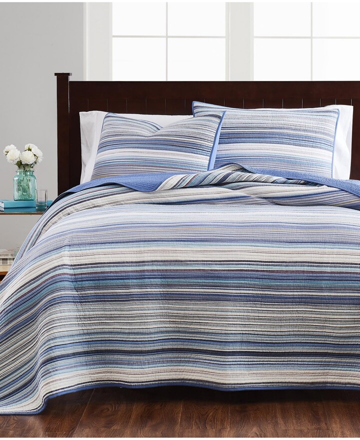 Martha Stewart Collection Coastal YarnDye Quilt, King, Created For Macy's ShopStyle