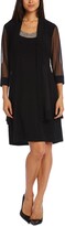 Thumbnail for your product : R & M Richards R&M Richards Womens Petites 2PC Embellished Cocktail and Party Dress Black 4P
