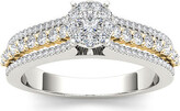 Thumbnail for your product : MODERN BRIDE 1/2 CT. T.W. Diamond 10K Two-Tone Gold Engagement Ring