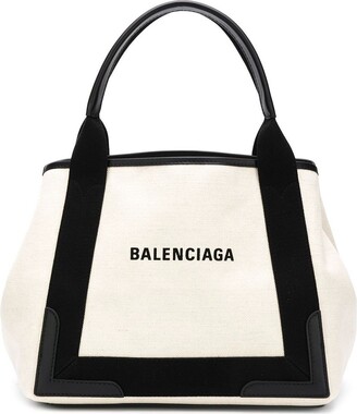 Balenciaga small Navy Cabas tote bag