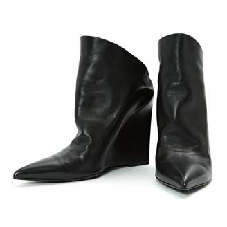 Balenciaga Black Leather Ankle boots