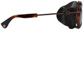 Thumbnail for your product : Moncler Leather Side Sunglasses