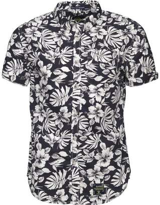 Superdry Mens Southbank Surf Shirt Great White Hibiscus