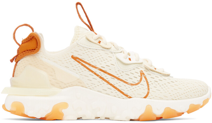 nike react beige orange