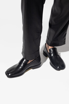 Maison Margiela Leather Black Calfskin Loafers for Men Mens Shoes Slip-on shoes Loafers 