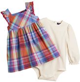 Thumbnail for your product : Chaps plaid jumper & bodysuit set - baby