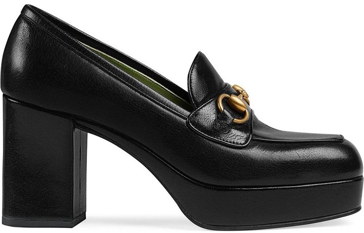 gucci heeled loafers